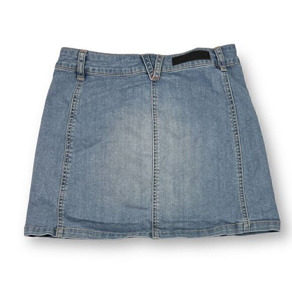 Vans Button Front Jean Mini Skirt Size Small - Picture 4 of 5